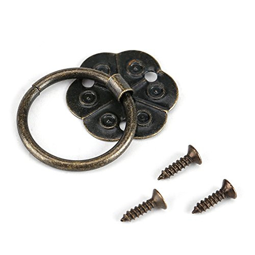 20Pcs Cabinet Ring Pull, Retro Drawer Pull Handle,European Style Kitchen Furniture Cabinet Cupboard Drawer Pull Ring Handle Knob Vintage Pull Handles Knobs for Decorative DIY Accessories (#1)