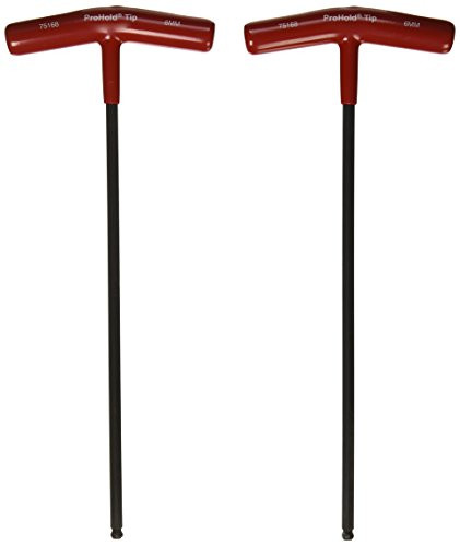 Bondhus 75168 6mm ProHold Tip Ball End Graduated Length T-Handle with ProGuard Finish, 266mm, 2-Piece