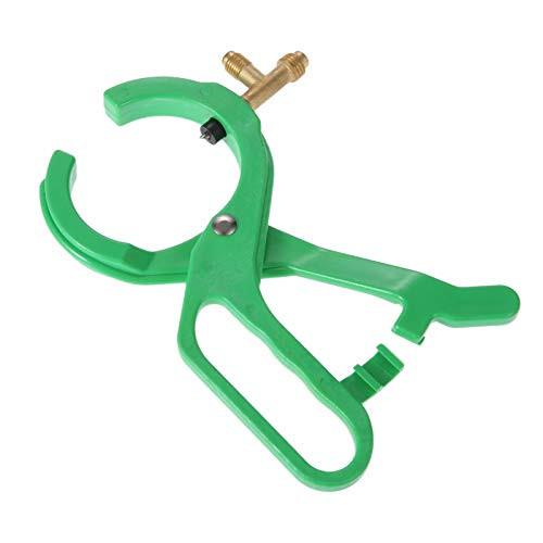gohantee R-134A Can Tap for R22 R12 Refrigerant 2-in-1 Side Punch AC Bottle Open Valve 1/4 SAE & 1/2 Acme Refrigerant Manifold System Tool kit