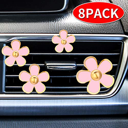8 Pieces Daisy Flowers Air Vent Clips Car Freshener Clip Air Vent Decorative Clip for Car Air Vent Decorations Accessories(Pink) 8 Pieces Daisy Flowers Air Vent Clips Car Freshener Clip Air Vent Decorative Clip for Car Air Vent Decorations Accessories(Pink)