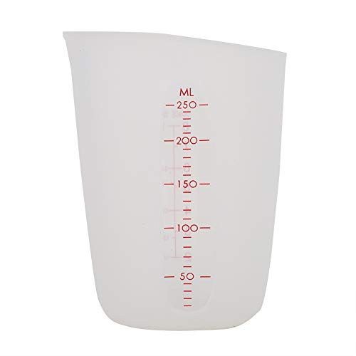 Measuring Cup, Accurate Transparent Portable Soft Silicone Visual Semi-permeable Milk Cup (Capacity : 250ml)