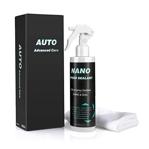 Spray Car Coating Hydrophobic Nano Speed Sealant - Car Paint Care Super Hydrophobic Glass Coating Ceramic & Coating Exterior Sealants & Auto Protection Care - 250ml 8.45oz