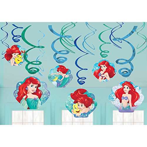 Disney Ariel The Little Mermaid Dream Big Swirl Value 12 Pack Party Supplies