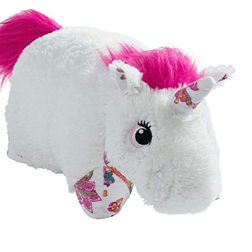 Pillow Pets Colorful White Unicorn - 18" Stuffed Animal Plush Toy