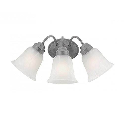 Trans Globe Imports PL-3106 BN Three Light Bath Bar from Energy Efficient Indoor Collection 8.50 inches, Brushed Nickel