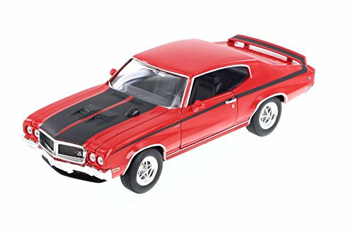 Welly 1970 Buick GSX, Red w/ Black 22433WR - 1/24 Scale Diecast Model Toy Car