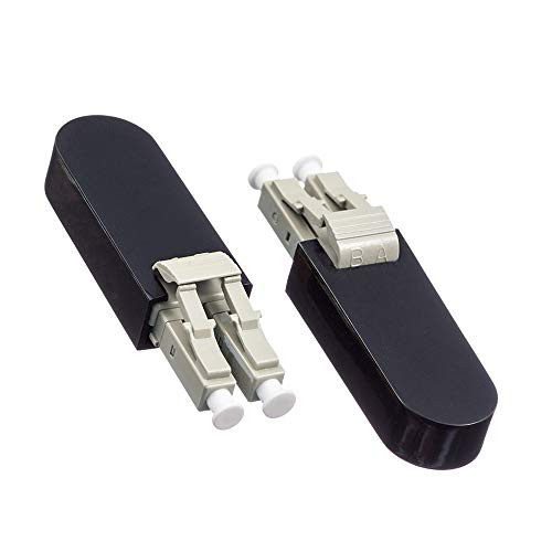 2-Pack LC/UPC Fiber Optic Loopback Adapter Cable, Multimode 50/125 Test Plug for Testing Applications