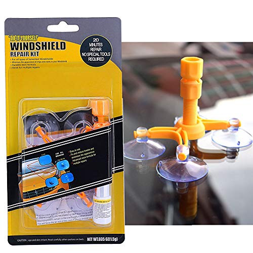 FILBAKE Car Windshield Repair Kit, DIY Car Windshield Repair Kit Quick Fix for Fix Windshield Auto Glass Chips/Cracks/Scratch/Nicks/Half-Moon/Bulls-Eye/Star-Shaped