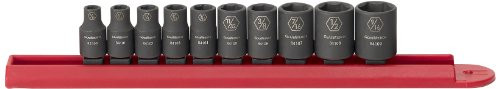 GEARWRENCH 1/4" Drive Standard Impact SAE Socket Set 10 Pc., 6 Point - 84906