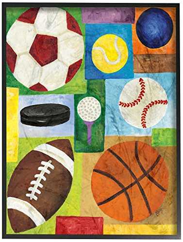 Stupell Industries Multi-Sport Black Framed Wall Art, 16 x 20, Design by Artist nJoyArt