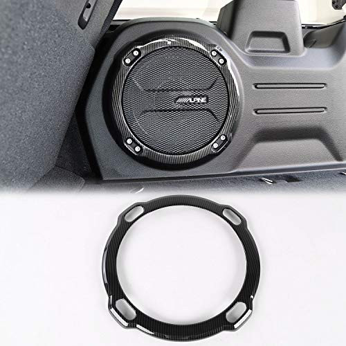 JeCar Trunk Speaker Trim Cover ABS Interior Trim Accessories for 2018 2019 2020 Jeep Wrangler JL JLU Rubicon, Carbon Fiber Texture