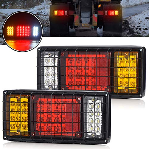 LINKITOM 40 LED Truck Tail Light Bar, Super Bright Tail Turn Signal Brake Reverse Tail Light with Iron Net Protection for 12/24v Truck Boat Snowmobile Trailer Pickup RV Camper UTV UTE Vans