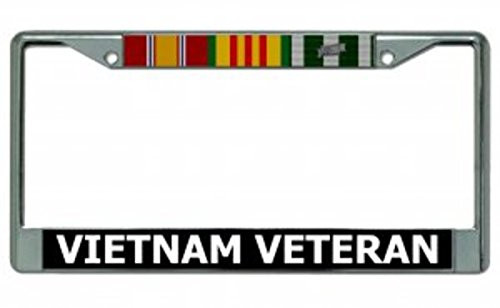 Vietnam Veteran Chrome License Plate Frame Vietnam Veteran Chrome License Plate Frame