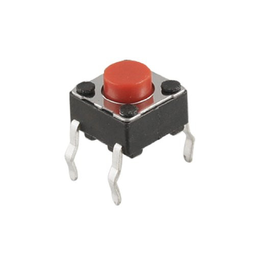 Uxcell 4-Pin Momentary Tact/Tactile/Push Button Switch, 6 x 6 x 5mm