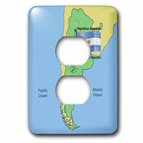 3dRose lsp_51724_6 Flag and Map Republic of Argentina Printed in Both English and Spanish Outlet Cover 3dRose lsp_51724_6 Flag and Map Republic of Argentina Printed in Both English and Spanish Outlet Cover