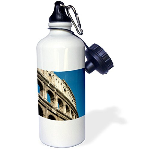 3dRose wb_137748_1"Flavian Amphitheater, the Coliseum, Rome, Italy EU16 DNY0018 David Noyes" Sports Water Bottle, 21 oz, White