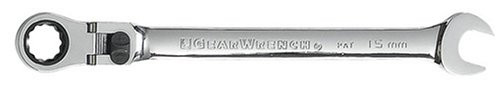 GEARWRENCH 15mm 12 Point Flex Head Ratcheting Combination Wrench - 9915D