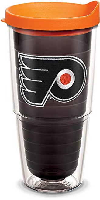 Tervis 1058518 NHL Philadelphia Flyers Primary Logo Tumbler with Emblem and Orange Lid 24oz, Quartz Tervis 1058518 NHL Philadelphia Flyers Primary Logo Tumbler with Emblem and Orange Lid 24oz, Quartz
