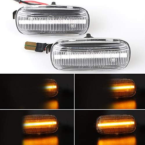 Dynamic Flowing SMD Smoke Amber Led Side Marker Turn Signal Light for Audi A3 S3 8P A4 S4 RS4 B6 B7 B8 A6 S6 RS6 C5 C7 White Indicator Lamp Replacement