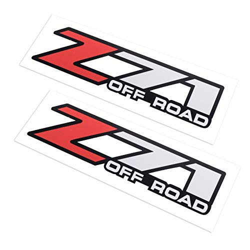 2X Z71 Off Road Decals Stickers for Chevy Silverado Z71 2001-2006 Bed Side 1500 2500 HD (01-06 Red)