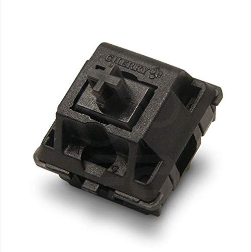 Cherry MX Black Key switches (10 Pieces)- MX1AG1NN | Plate Mounted | Linear Switches for Mechanical Keyboard.