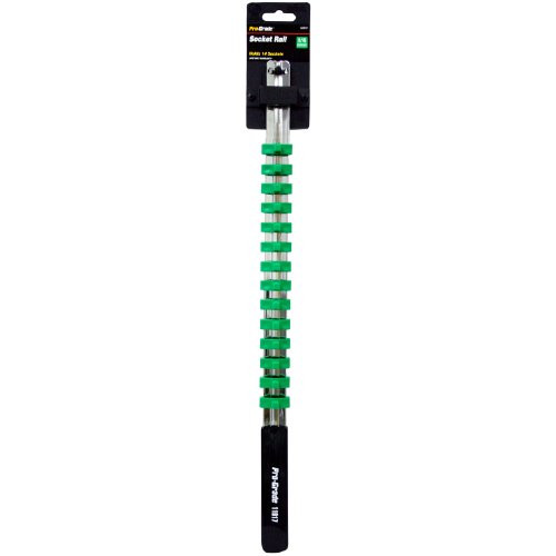 Pro-Grade 11917 1/4-Inch Drive with Socket Rail, Green