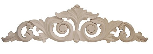 Hickory Manor House Scroll Leaf Over Door Decor, Bright White