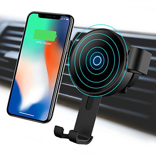 Wireless Car Charger Mount, Hzmirzk Gravity Car Mount Air Vent Phone Holder, 10W Fast Charge for Samsung Galaxy S9/S8/S7 Edge/Note 8, Standard Charge for iPhone X/8 Plus/8 or other Qi Enabled Devices Wireless Car Charger Mount, Hzmirzk Gravity Car Mount Air Vent Phone Holder, 10W Fast Charge for Samsung Galaxy S9/S8/S7 Edge/Note 8, Standard Charge for iPhone X/8 Plus/8 or other Qi Enabled Devices