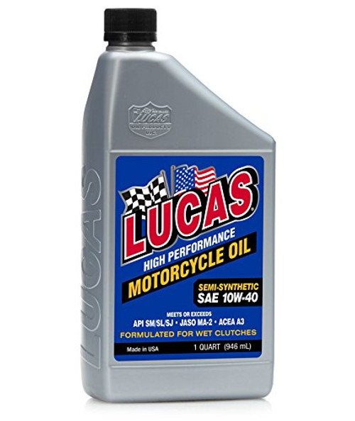 Lucas Oil 10710 10W-40 Semi-Synthetic Motorcycle Oil - 1 Quart Bottle Lucas Oil 10710 10W-40 Semi-Synthetic Motorcycle Oil - 1 Quart Bottle