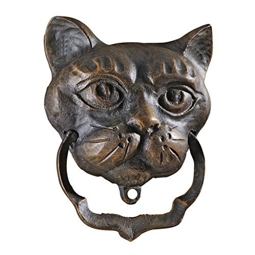 Design Toscano Black Cat Iron Door Knocker