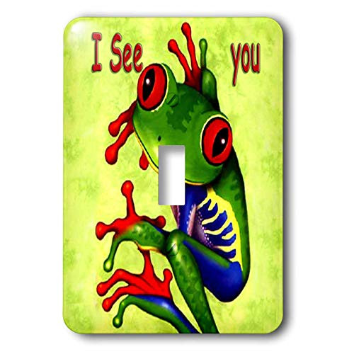 3dRose lsp_1313_1 Frog I See You Single Toggle Switch
