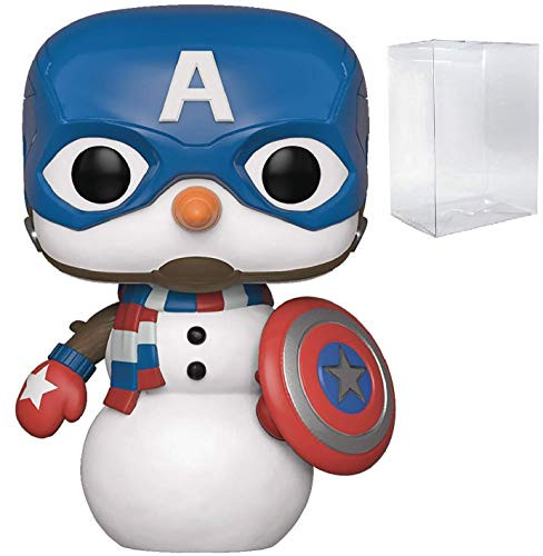 Marvel: Holiday - Captain America Snowman Pop! Vinyl Figure (Includes Compatible Pop Box Protector Case)