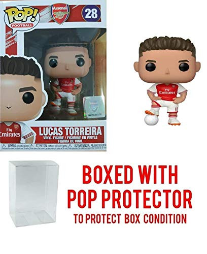 POP! Sports EPL Lucas Torreira Arsenal Soccer Club Action Figure (Bundled with Pop Box Protector to Protect Display Box)