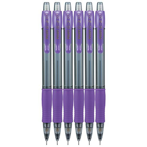 Pilot G2 Mechanical Pencil, Fine Point, 0.7mm, 2 HB, Purple Grip, 6 Count