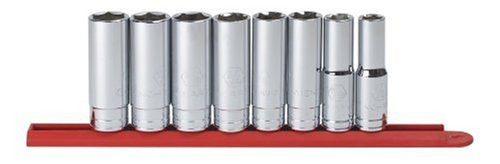 GEARWRENCH 1/2" Drive  Deep SAE Socket Set 8 Pc., 6 Point- 80705