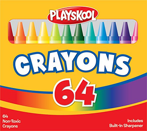 Playskool 64-Count Crayons with Built-in Sharpener