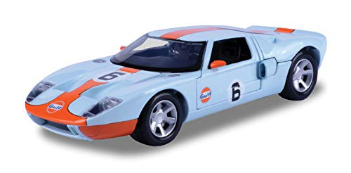 Ford GT Concept #6 with"Gulf" Livery Light Blue with Orange Stripe 1/24 Diecast Model Car by Motormax 79641