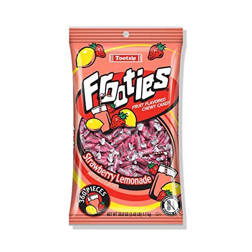 Strawberry Lemonade Frooties - Tootsie Roll Chewy Candy - 360 Piece Count, 38.8 oz Bag, Pink