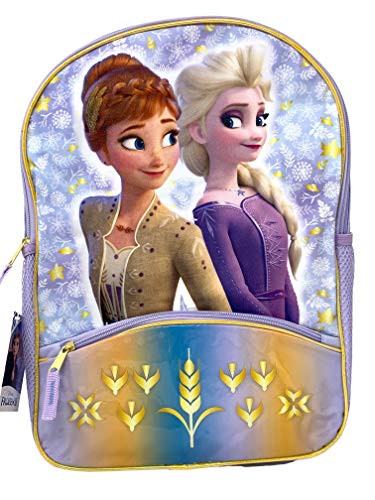 Frozen 2 Elsa & Anna 16" Backpack with 1 lower front pocket- FRBK