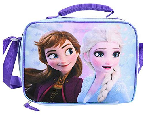 Frozen 2 Anna & Elsa Bag with Strap-OZNLB Lunch Box, small, Blue