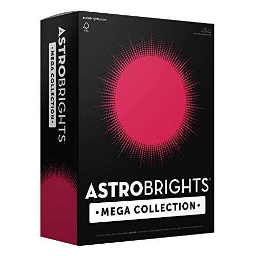 Astrobrights Mega Collection, Colored Paper, Bright Red, 625 Sheets, 24 lb/89 gsm, 8.5" x 11"-MORE SHEETS! (91620)