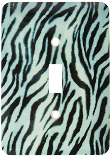3dRose lsp_41115_1"Furry Zebra Blue Single Toggle Switch