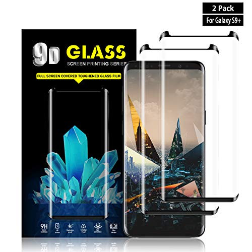 Galaxy S9 Plus Screen Protector By YEYEBF, [2 Pack] Full Coverage Tempered Glass Screen Protector [9H Hardness] [3D Touch] [Bubble-Free] Screen Protector Glass For Samsung Galaxy S9 Plus