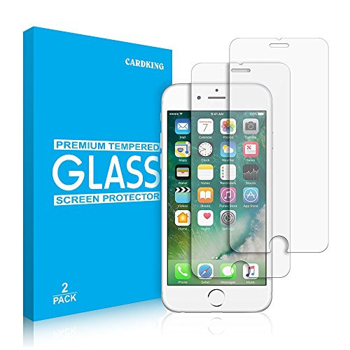 iPhone 8 Screen Protector by Cardking | [Tempered Glass][Crystal Clear][Case Friendly]+[Protect iPhone 8 Screen]+[2 Pack]