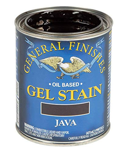 General Finishes Oil Base Gel Stain, 1 Pint, Java