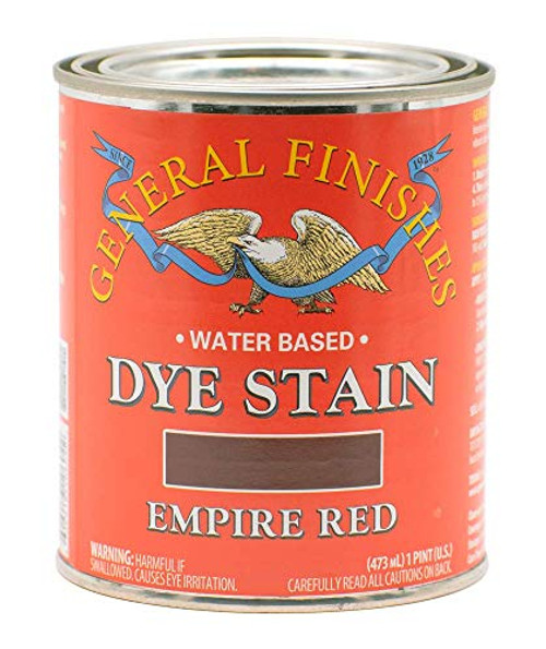 General Finishes Water Based Dye, 1 Pint, Empire Red