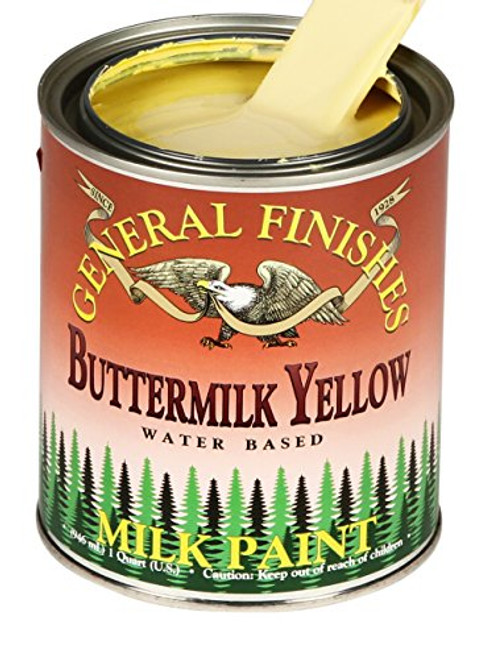 General Finishes Water Based Milk Paint, 1 Pint, Buttermilk Yellow