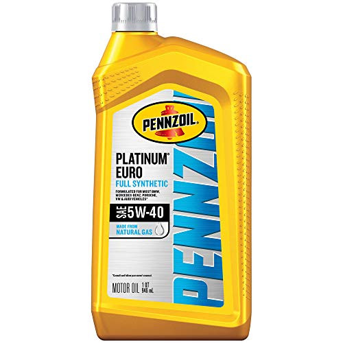 Platinum Euro Full Synthetic 5W-40 Motor Oil, 1 Quart, Pack of 6