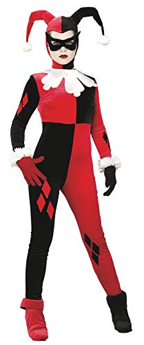 Rubie's Women's DC Comics Harley Quinn, Red/Black, Medium