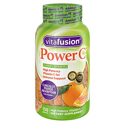 Vitafusion Power C Gummy Vitamins, 150 Count Vitamin C Gummies (Packaging May Vary), Absolutely Orange